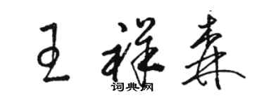 駱恆光王祥森草書個性簽名怎么寫