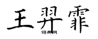 丁謙王羿霏楷書個性簽名怎么寫