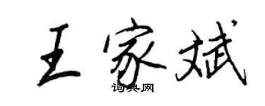 王正良王家斌行書個性簽名怎么寫