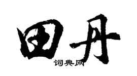 胡問遂田丹行書個性簽名怎么寫