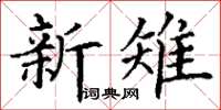 丁謙新雉楷書怎么寫