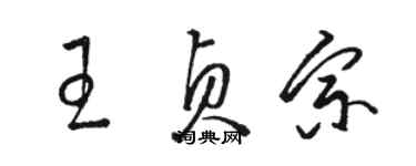 駱恆光王貞宗草書個性簽名怎么寫