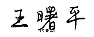 曾慶福王曙平行書個性簽名怎么寫