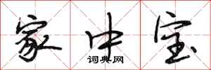 段相林家中寶行書怎么寫