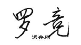 駱恆光羅競行書個性簽名怎么寫