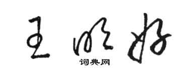 駱恆光王明好草書個性簽名怎么寫