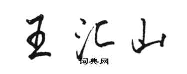 駱恆光王匯山行書個性簽名怎么寫