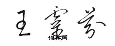 駱恆光王靈芬草書個性簽名怎么寫