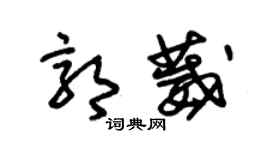 朱錫榮郭葳草書個性簽名怎么寫