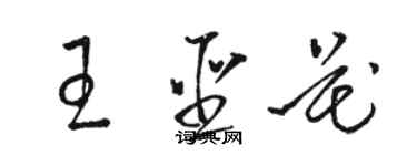 駱恆光王聖花草書個性簽名怎么寫