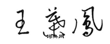 駱恆光王葉鳳草書個性簽名怎么寫