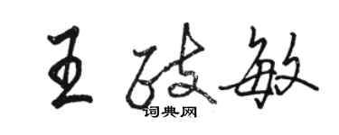 駱恆光王政敏行書個性簽名怎么寫