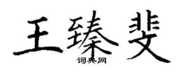 丁謙王臻斐楷書個性簽名怎么寫