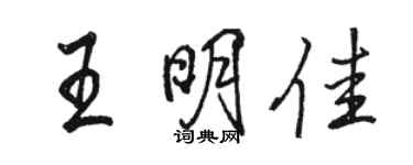 駱恆光王明佳行書個性簽名怎么寫