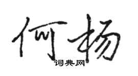 駱恆光何楊行書個性簽名怎么寫