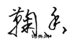 駱恆光鞠香草書個性簽名怎么寫