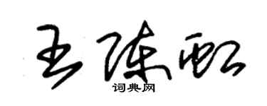 朱錫榮王陳虹草書個性簽名怎么寫