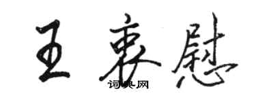 駱恆光王衷慰行書個性簽名怎么寫