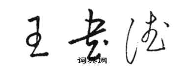 駱恆光王書德草書個性簽名怎么寫