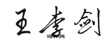 駱恆光王李劍行書個性簽名怎么寫