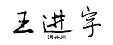 曾慶福王進宇行書個性簽名怎么寫