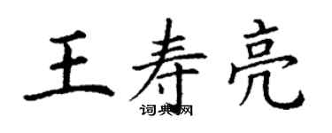 丁謙王壽亮楷書個性簽名怎么寫