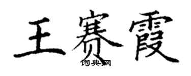 丁謙王賽霞楷書個性簽名怎么寫