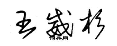 朱錫榮王威杉草書個性簽名怎么寫