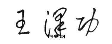駱恆光王澤功草書個性簽名怎么寫