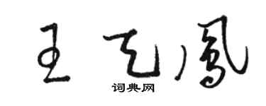 駱恆光王天鳳草書個性簽名怎么寫