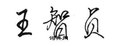 駱恆光王智貞行書個性簽名怎么寫