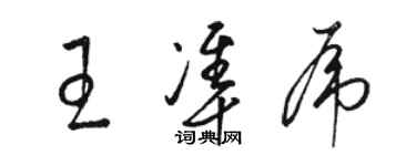 駱恆光王準虎草書個性簽名怎么寫