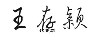 駱恆光王存穎行書個性簽名怎么寫