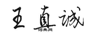 駱恆光王直誠行書個性簽名怎么寫