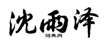 胡問遂沈雨澤行書個性簽名怎么寫