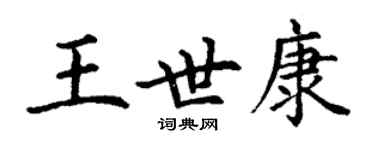 丁謙王世康楷書個性簽名怎么寫