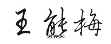 駱恆光王能梅行書個性簽名怎么寫