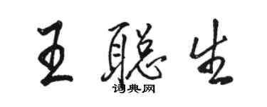 駱恆光王聰生行書個性簽名怎么寫