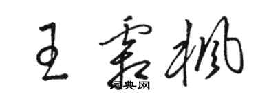 駱恆光王霜楓草書個性簽名怎么寫