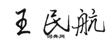 駱恆光王民航行書個性簽名怎么寫