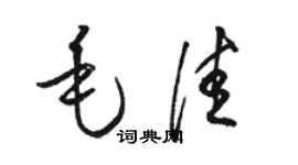 駱恆光毛佳草書個性簽名怎么寫