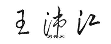 駱恆光王沛江草書個性簽名怎么寫