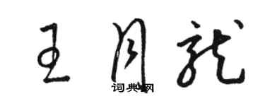 駱恆光王月龍草書個性簽名怎么寫