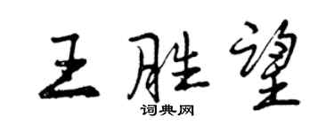 曾慶福王勝望行書個性簽名怎么寫