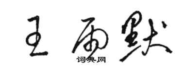 駱恆光王雨默草書個性簽名怎么寫