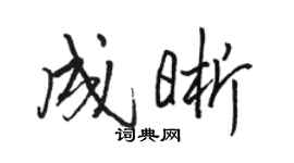 駱恆光成晰行書個性簽名怎么寫