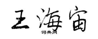 曾慶福王海宙行書個性簽名怎么寫