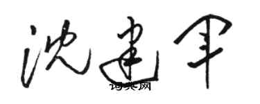 駱恆光沈建軍草書個性簽名怎么寫