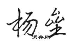 駱恆光楊壘行書個性簽名怎么寫