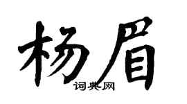 翁闓運楊眉楷書個性簽名怎么寫